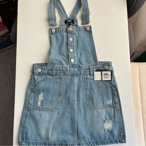 NWT DKNY Girls Denim Jumper Dress